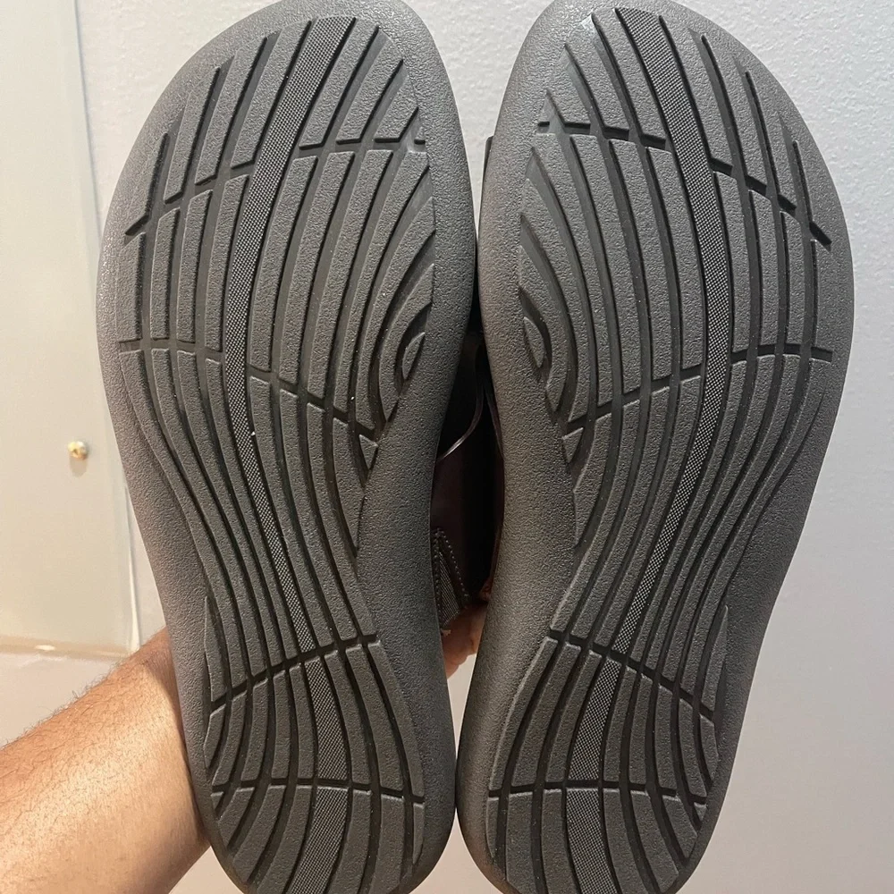 Kenneth Cole Sand-y Beach/Quick Sand Lsrd Slide Sandals Drk Brwn Sz 11 - Picture 12 of 16